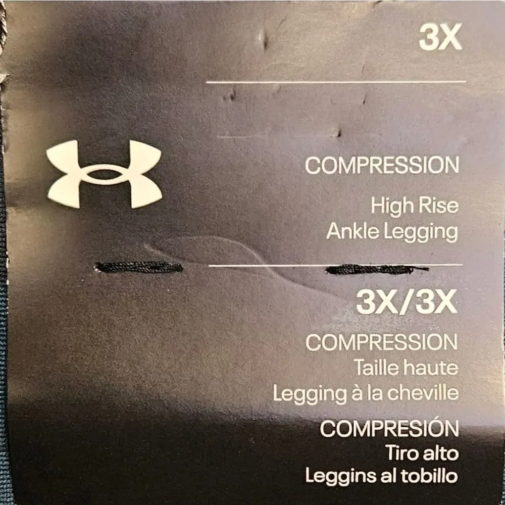 UNDER ARMOUR PLUS Multi- Color leaf Print High Rise Compression Ankle Leggings - Picture 13 of 16